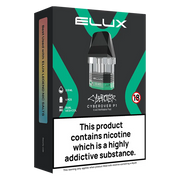 Elux Cyberover P1 Pods – 2ml side-fill, leak-resistant, magnetic fit for smooth flavor & reliable vaping.